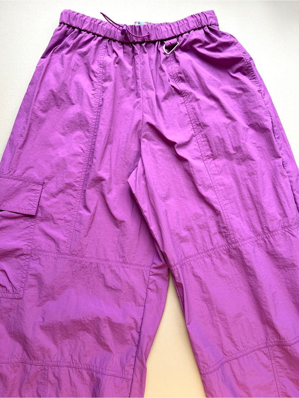 Urban Outfitters Parachute Pants Women X-Small Fuchsia EUC Baggy Cargo Y2K - Picture 3 of 12